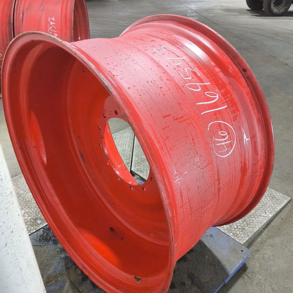 25"W x 46"D, Fendt/Agco Red 12-Hole Formed Plate , -0.5" Offset