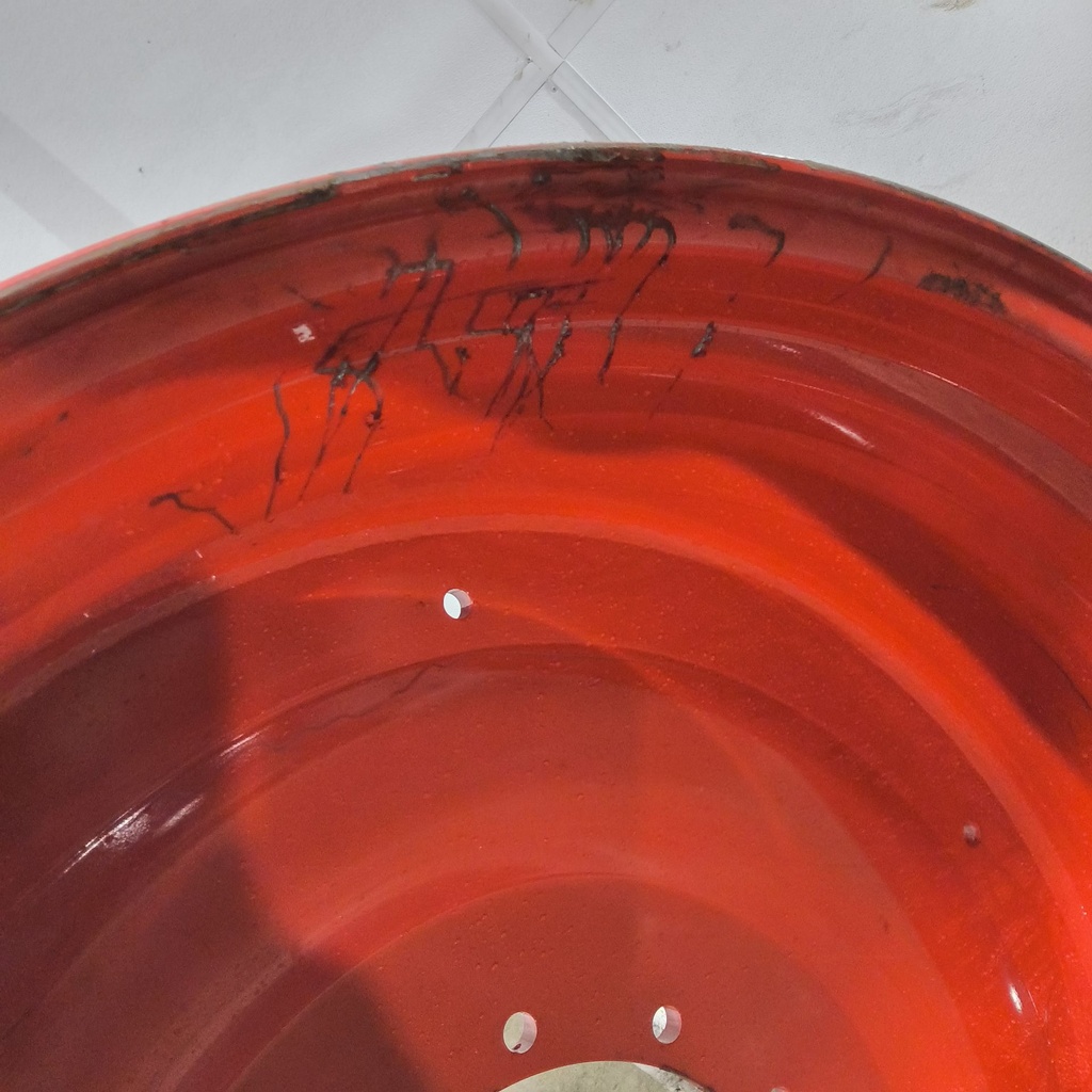 25"W x 46"D, Fendt/Agco Red 12-Hole Formed Plate , -0.5" Offset