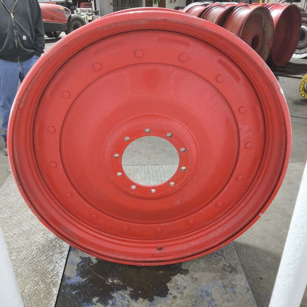 15"W x 50"D, Fendt/Agco Red 16-Hole Stub Disc , 3.38" Offset