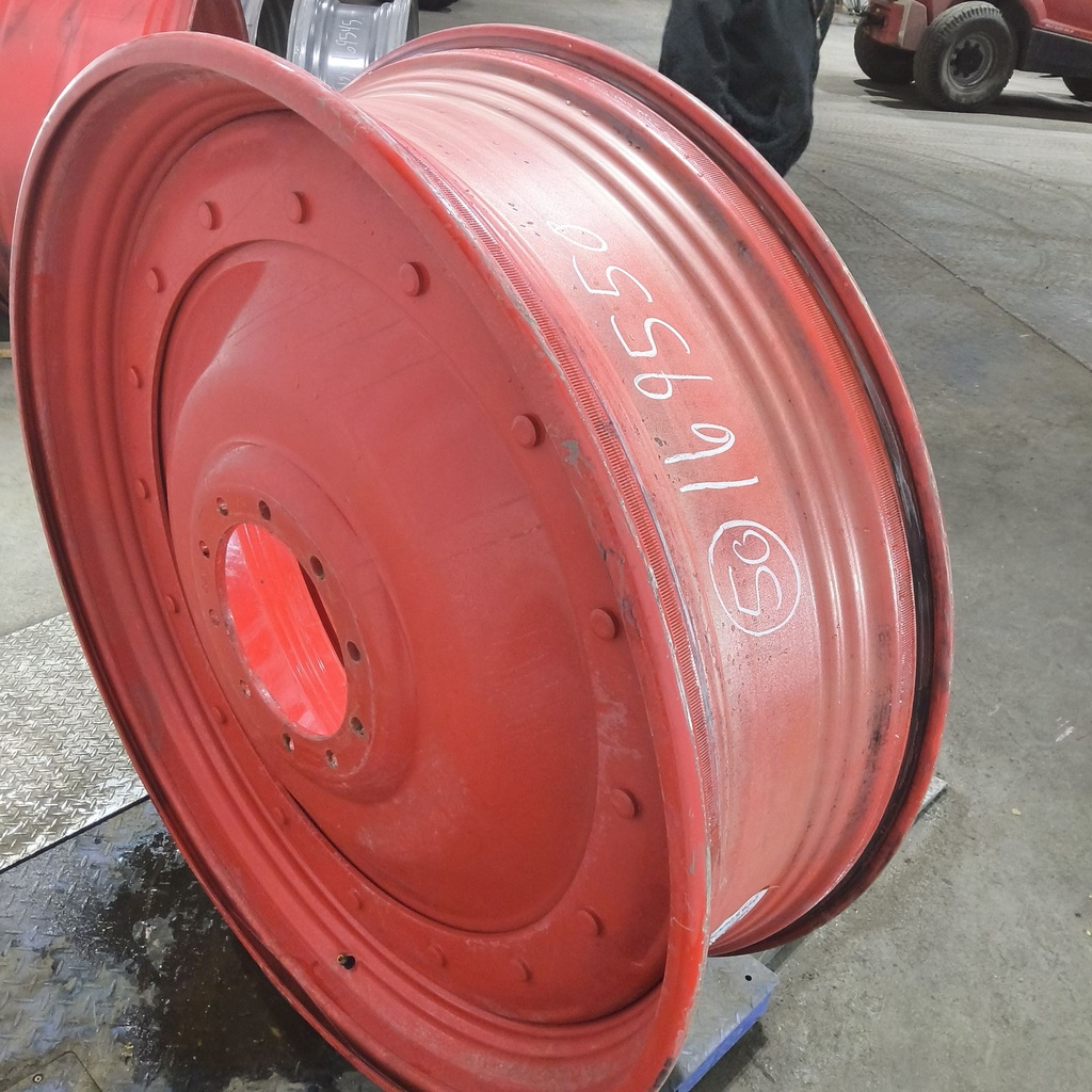 15"W x 50"D, Fendt/Agco Red 16-Hole Stub Disc , 3.38" Offset