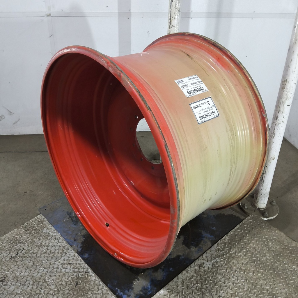 25"W x 42"D, Fendt/Agco Red 10-Hole Formed Plate , -2.81" Offset