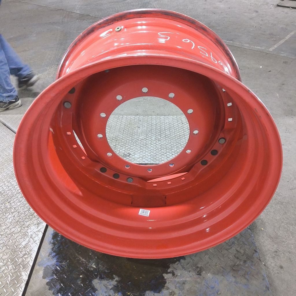 20"W x 34"D, Fendt/Agco Red 12-Hole Waffle Wheel (Groups of 3 bolts)