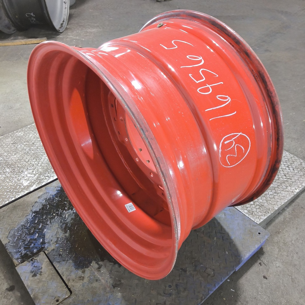 20"W x 34"D, Fendt/Agco Red 12-Hole Waffle Wheel (Groups of 3 bolts)