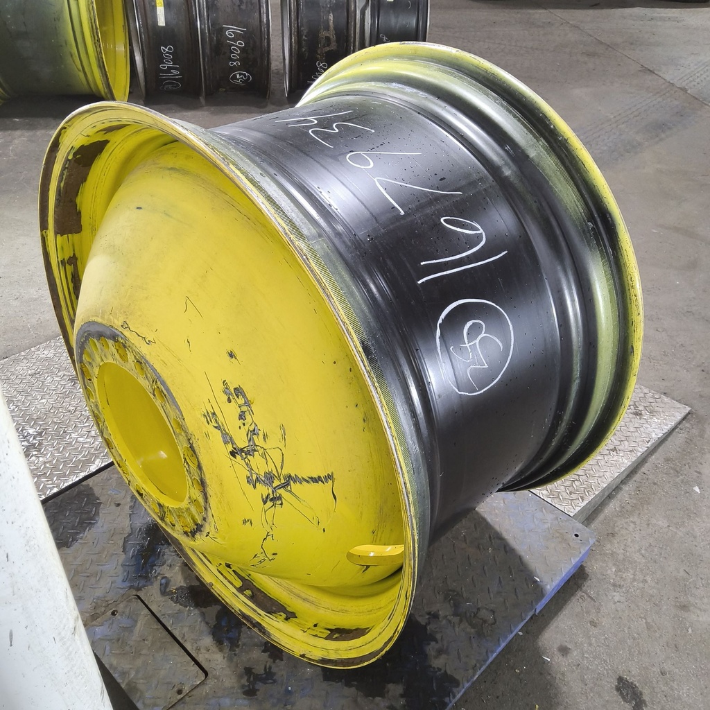 23"W x 38"D, John Deere Yellow 20-Hole Dolly Dual , -16.38" Offset