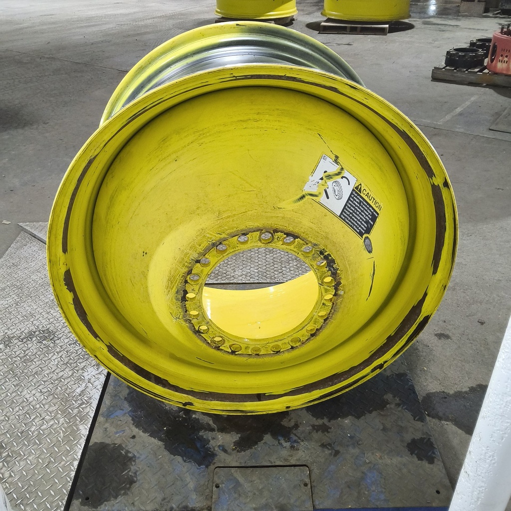 23"W x 38"D, John Deere Yellow 20-Hole Dolly Dual , -16.38" Offset