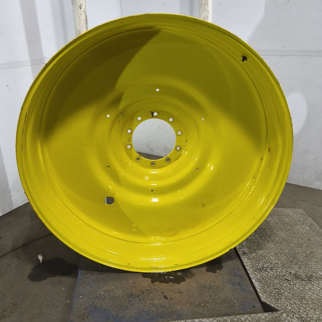 12"W x 54"D, John Deere Yellow 10-Hole Formed Plate , 6.25" Offset