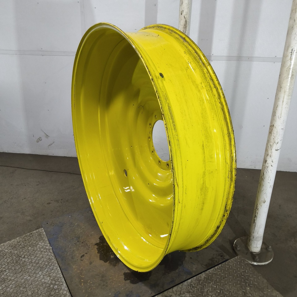 12"W x 54"D, John Deere Yellow 10-Hole Formed Plate , 6.25" Offset