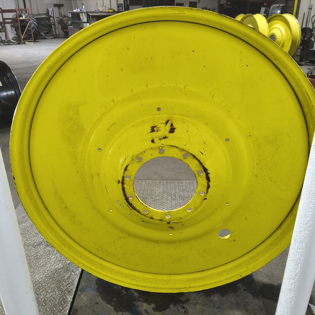 12"W x 54"D, John Deere Yellow 10-Hole Formed Plate , 6.25" Offset