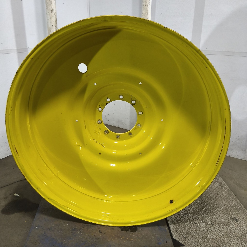 12"W x 54"D, John Deere Yellow 10-Hole Formed Plate , -9.25" Offset