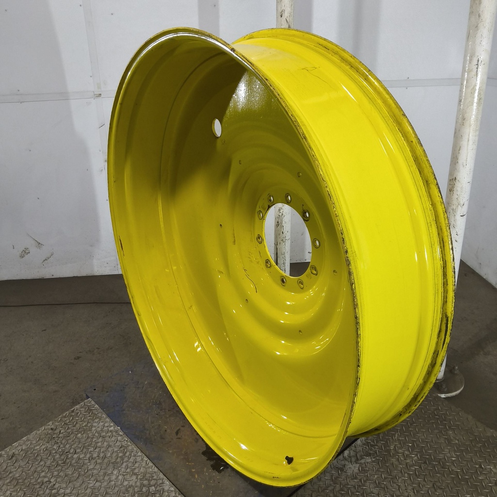 12"W x 54"D, John Deere Yellow 10-Hole Formed Plate , -9.25" Offset