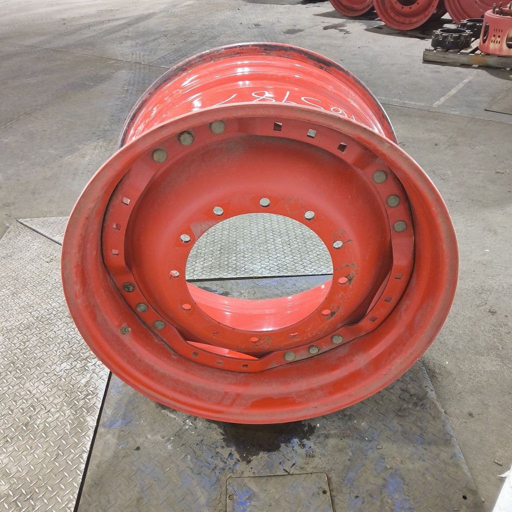 20"W x 34"D, Fendt/Agco Red 12-Hole Waffle Wheel (Groups of 3 bolts)