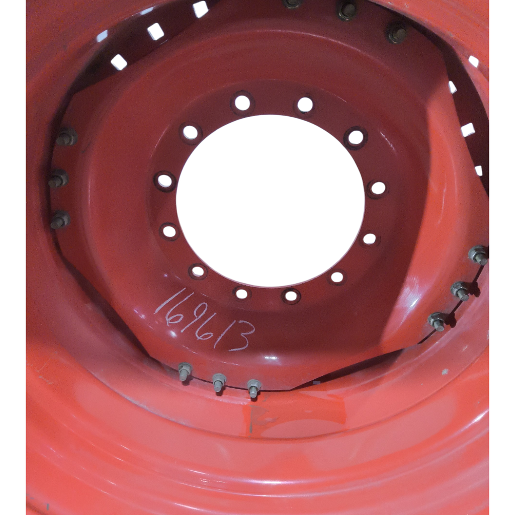 12-Hole Waffle Disc (Groups of 3 Bolts) Center for 34" Rim, Fendt/Agco Red