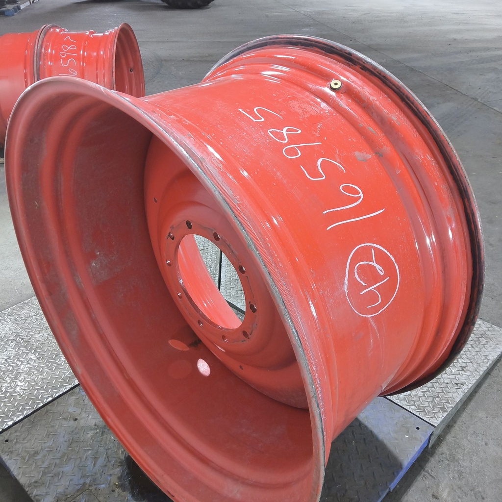 23"W x 42"D, Fendt/Agco Red 10-Hole Formed Plate , -2.38" Offset