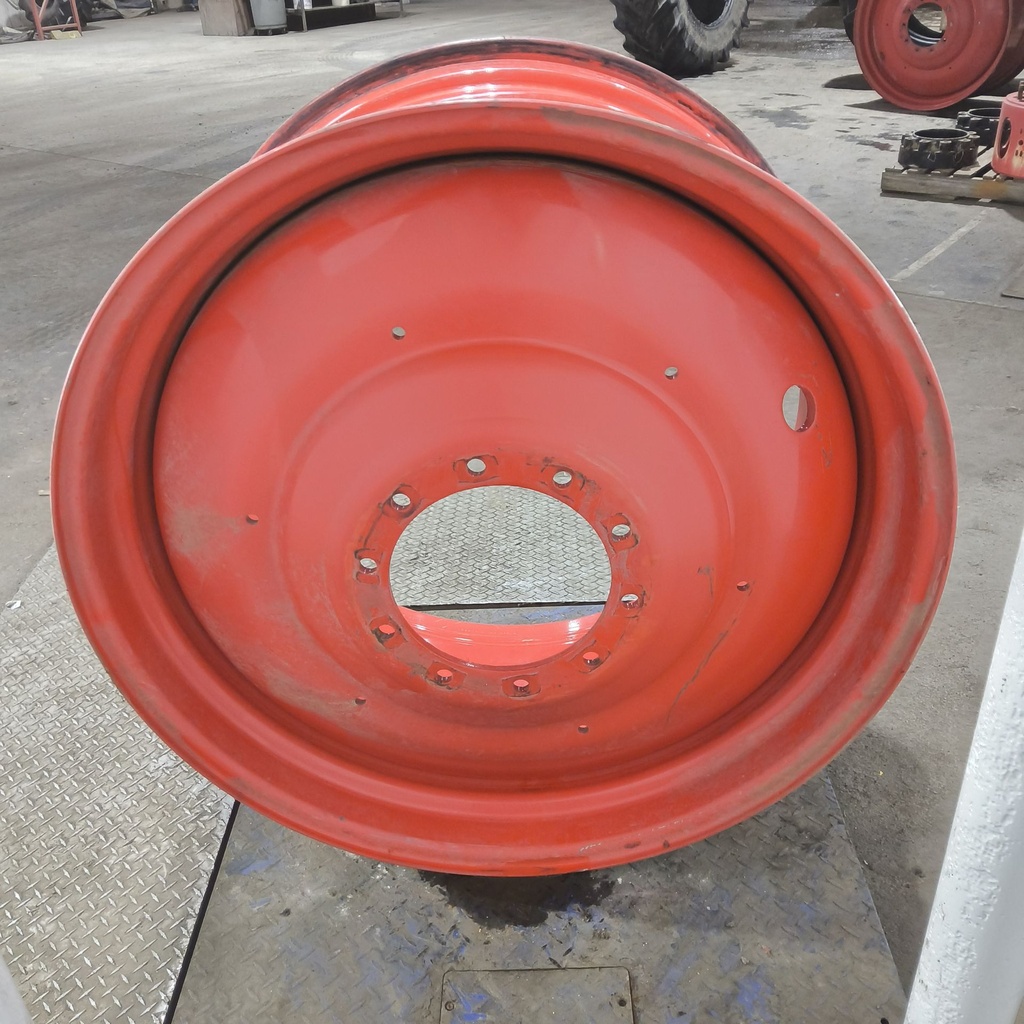 23"W x 42"D, Fendt/Agco Red 10-Hole Formed Plate , -13.62" Offset