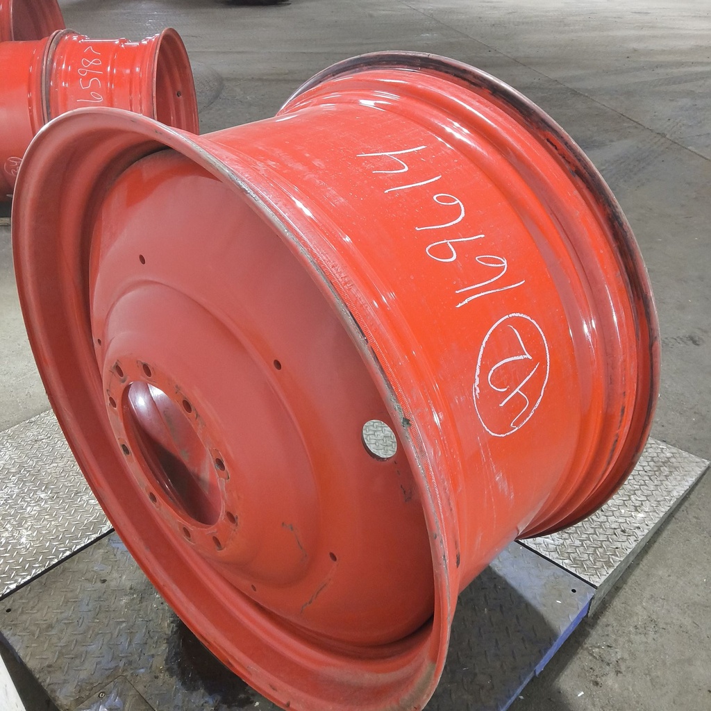 23"W x 42"D, Fendt/Agco Red 10-Hole Formed Plate , -13.62" Offset