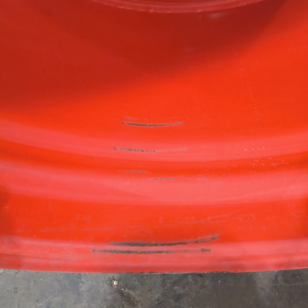 23"W x 42"D, Fendt/Agco Red 10-Hole Formed Plate , -13.62" Offset