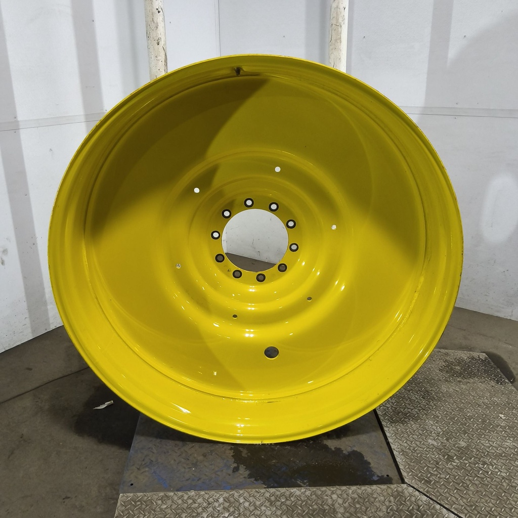12"W x 54"D, John Deere Yellow 10-Hole Formed Plate , -9.25" Offset