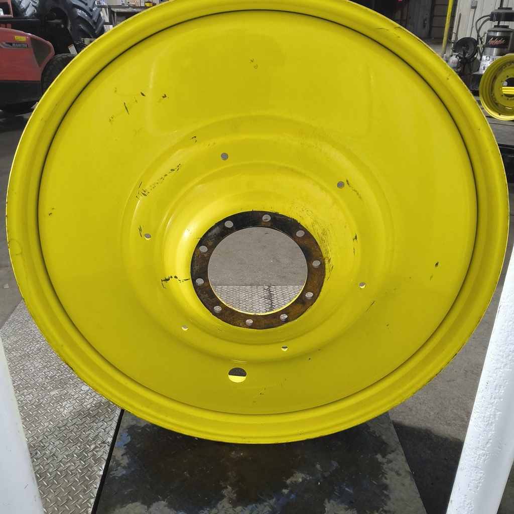 12"W x 54"D, John Deere Yellow 10-Hole Formed Plate , -9.25" Offset