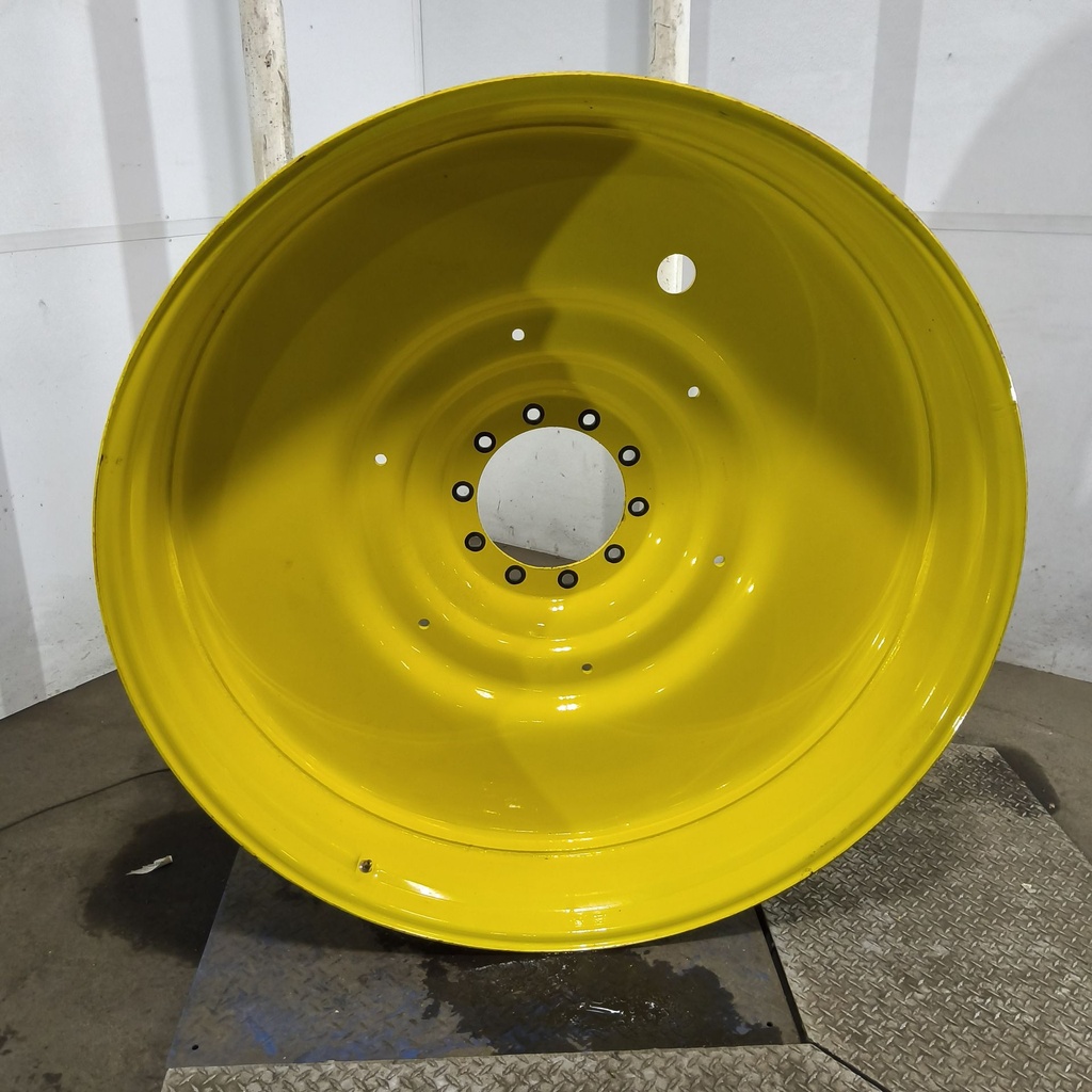 12"W x 54"D, John Deere Yellow 10-Hole Formed Plate , -9.25" Offset
