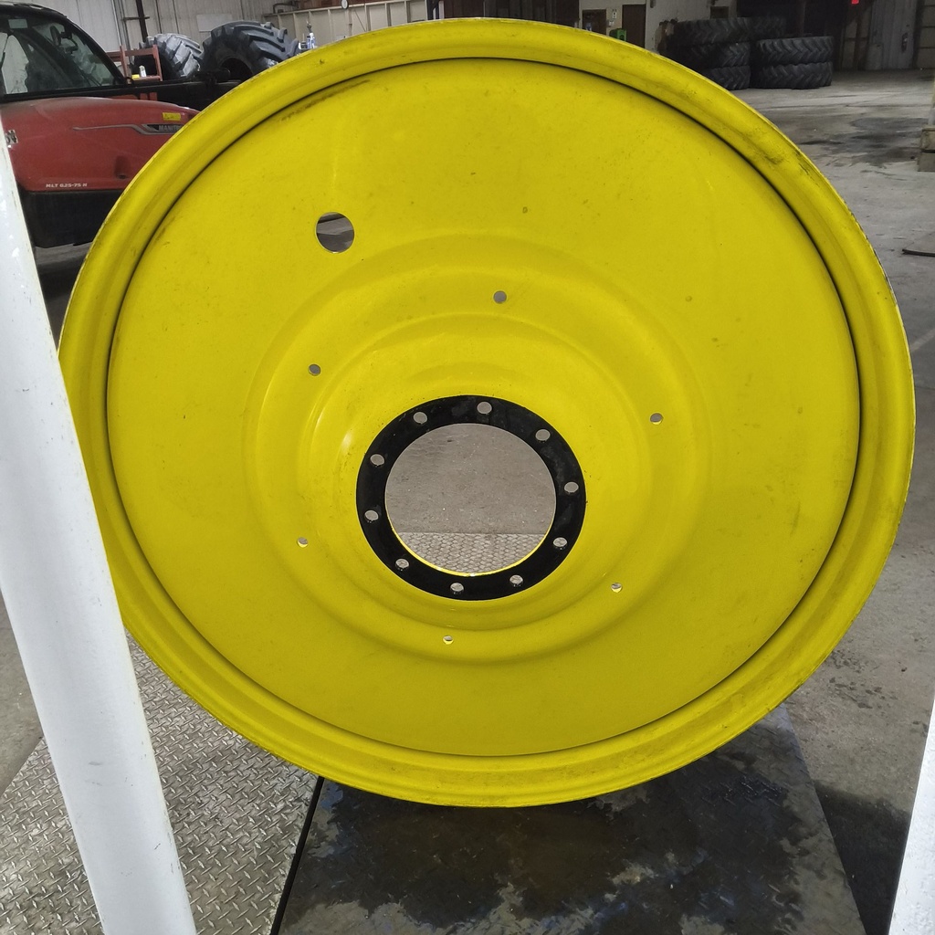 12"W x 54"D, John Deere Yellow 10-Hole Formed Plate , -9.25" Offset