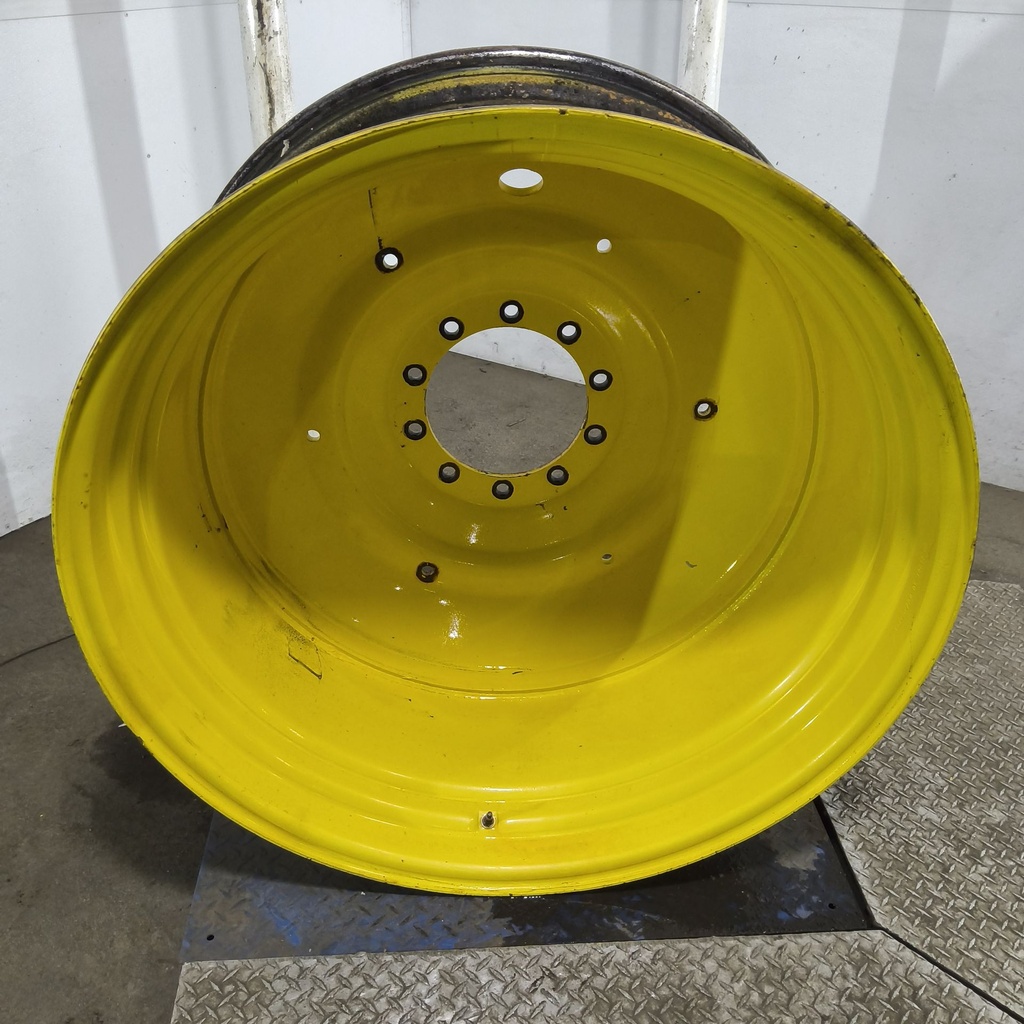 20"W x 42"D, John Deere Yellow 10-Hole Formed Plate , -12.12" Offset
