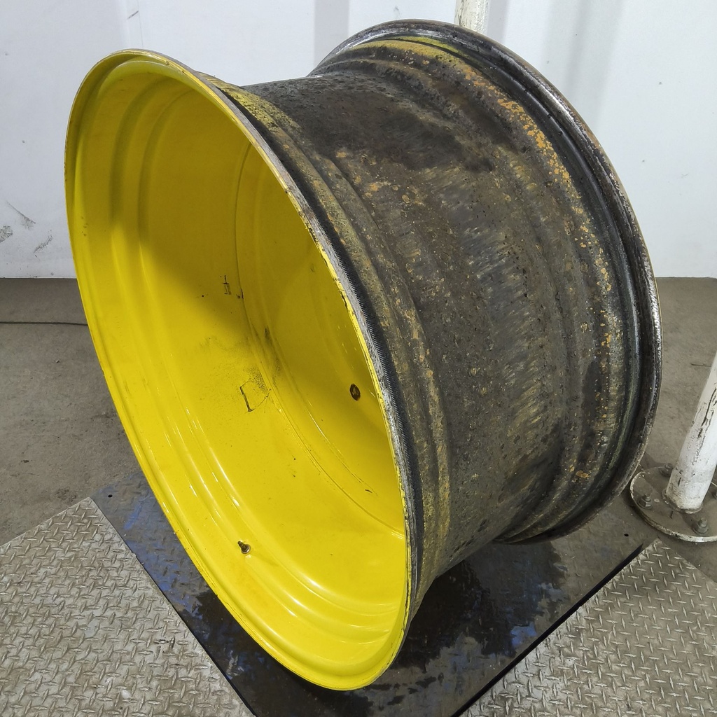20"W x 42"D, John Deere Yellow 10-Hole Formed Plate , -12.12" Offset