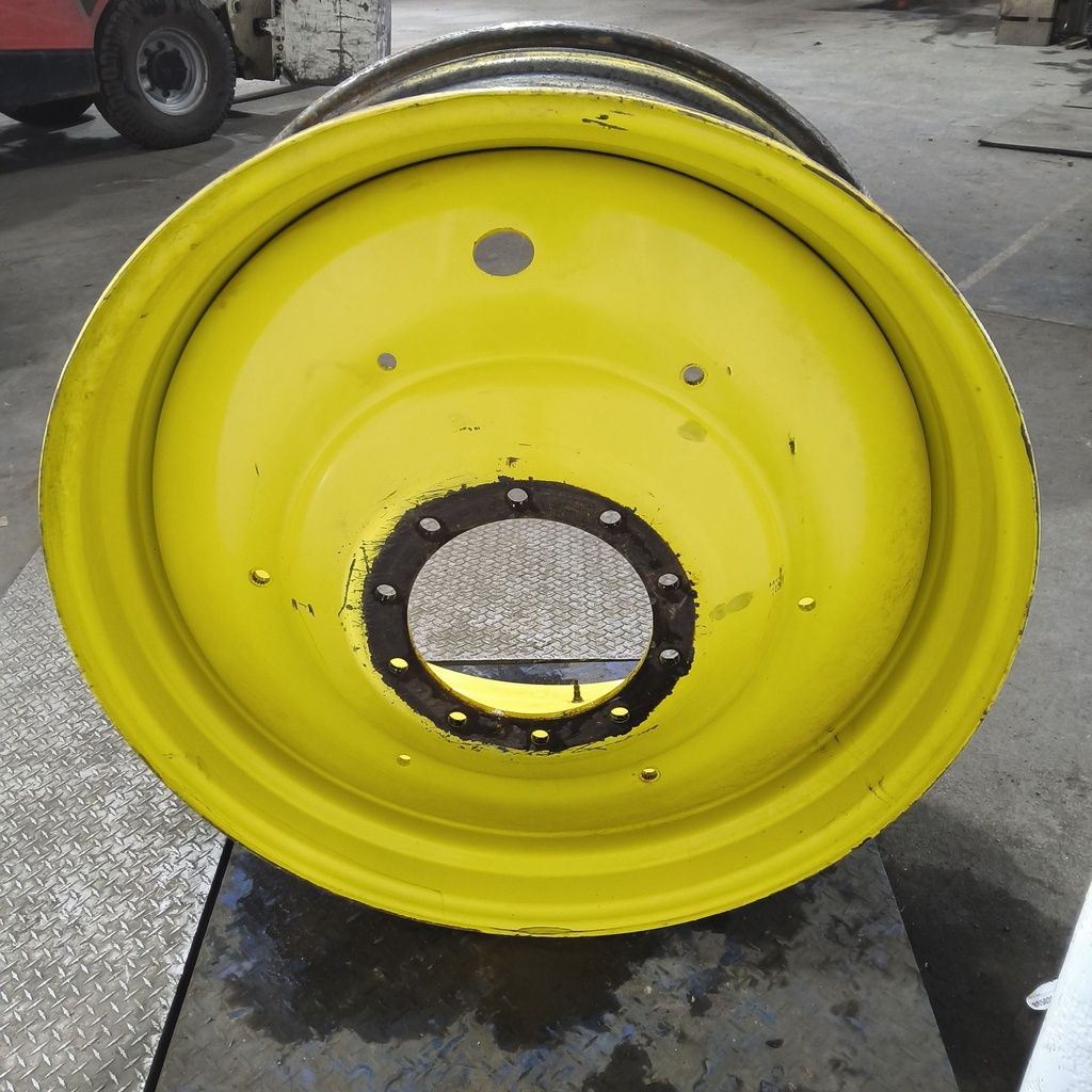 20"W x 42"D, John Deere Yellow 10-Hole Formed Plate , -12.12" Offset