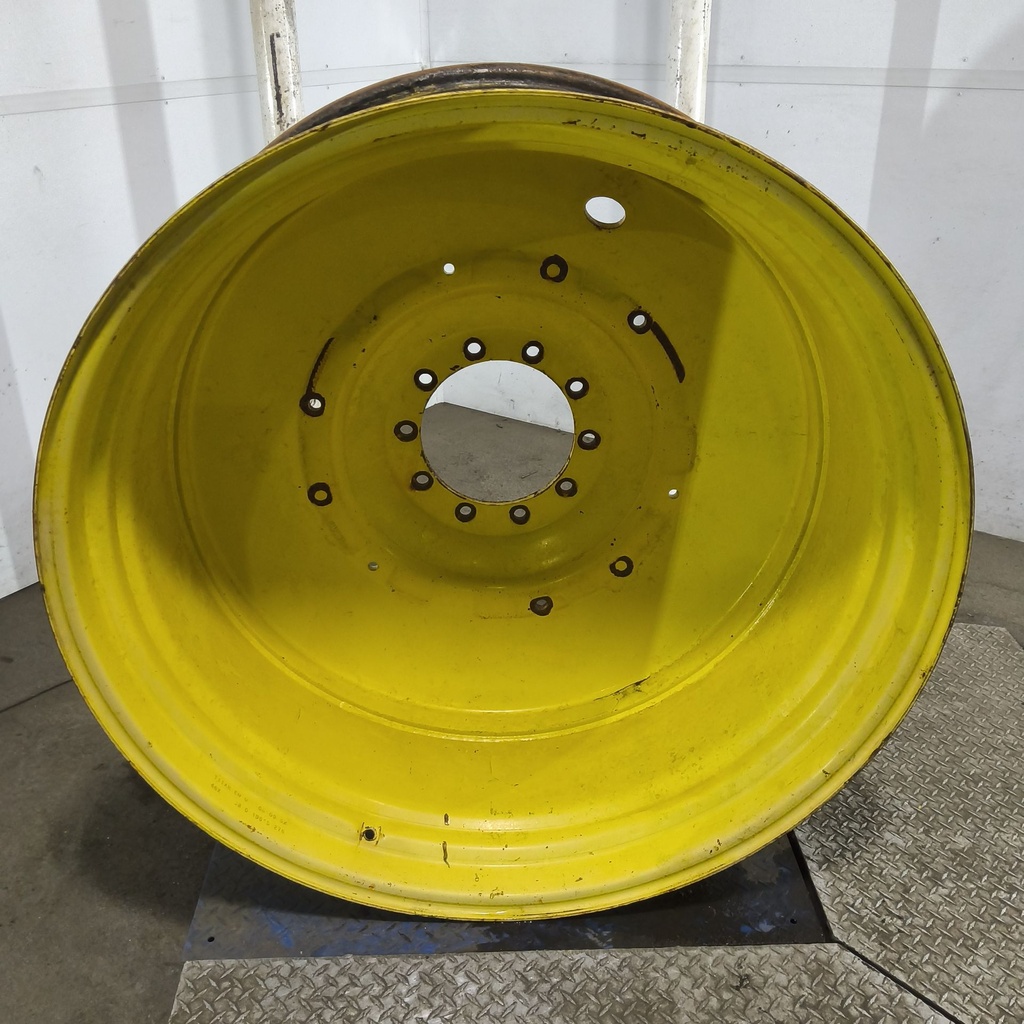 20"W x 46"D, John Deere Yellow 10-Hole Formed Plate , -11.38" Offset