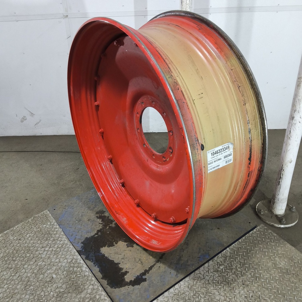 16"W x 46"D, Fendt/Agco Red 16-Hole Stub Disc , 0.88" Offset