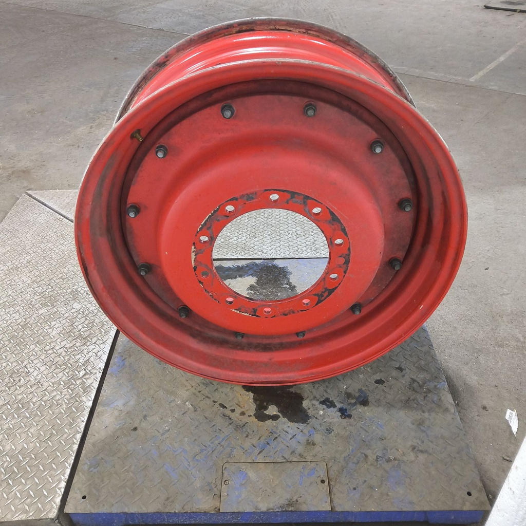 13"W x 34"D, Fendt/Agco Red 12-Hole Stub Disc , 1.75" Offset