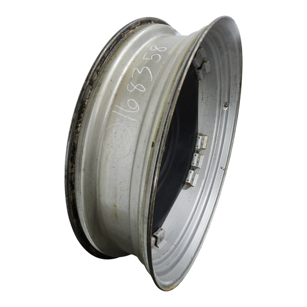 12"W x 46"D, Case IH Silver Mist 12-Hole Rim with Clamp/U-Clamp (groups of 3 bolts)