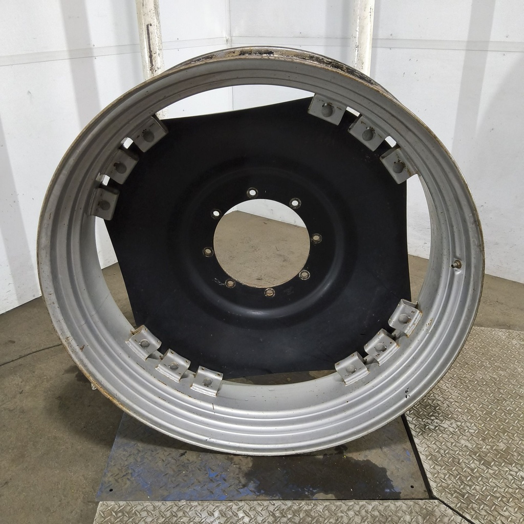 12"W x 46"D, Case IH Silver Mist 12-Hole Rim with Clamp/U-Clamp (groups of 3 bolts)