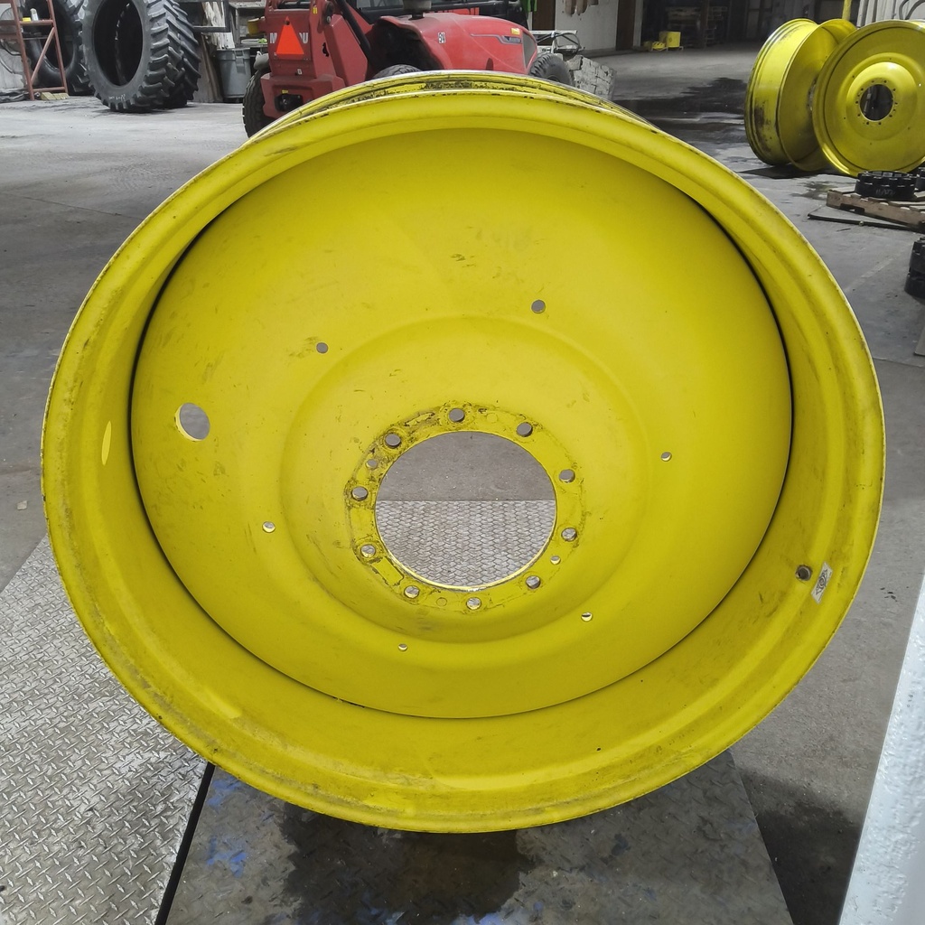 13"W x 46"D, John Deere Yellow 10-Hole Formed Plate , 4.31" Offset