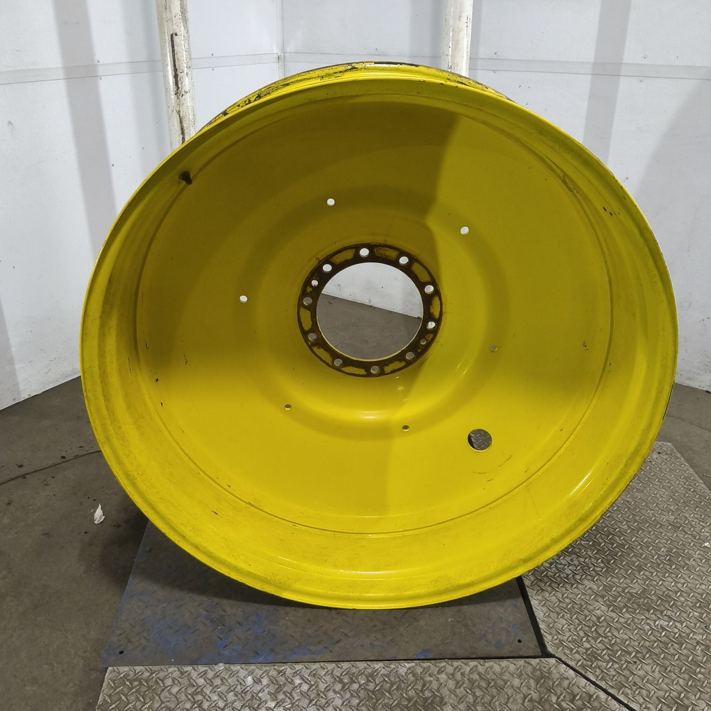 13"W x 46"D, John Deere Yellow 10-Hole Formed Plate , -9.88" Offset