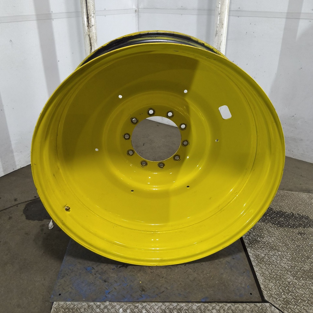 16"W x 42"D, John Deere Yellow 10-Hole Formed Plate , -6.88" Offset