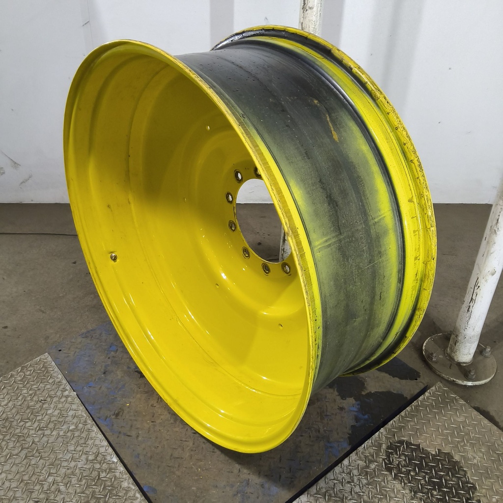 16"W x 42"D, John Deere Yellow 10-Hole Formed Plate , -6.88" Offset