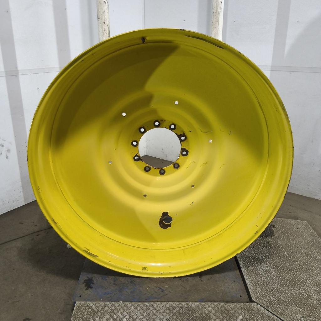 12"W x 54"D, John Deere Yellow 10-Hole Formed Plate , -9.25" Offset