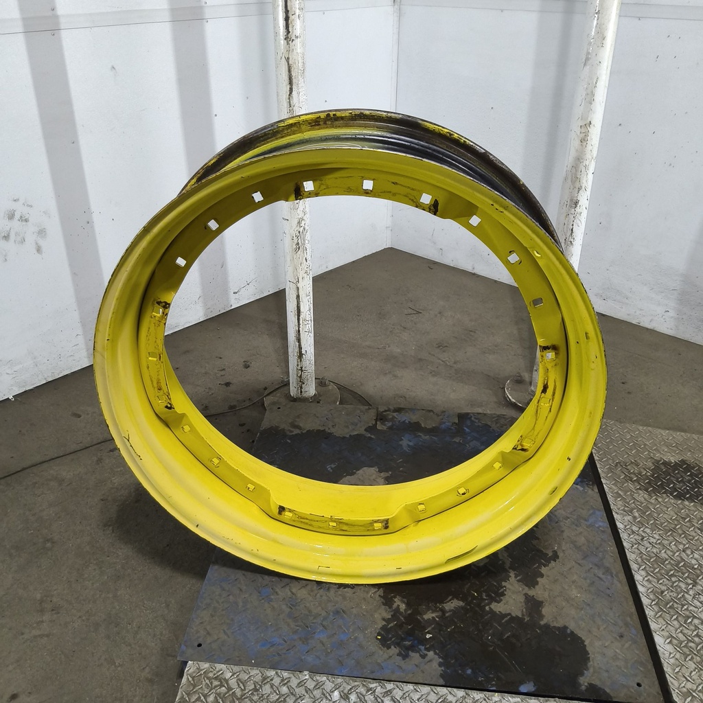12"W x 38"D, John Deere Yellow 12-Hole Waffle Wheel (Groups of 3 bolts)
