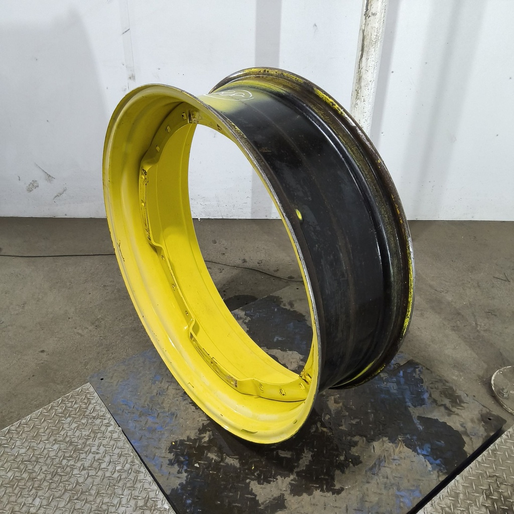 12"W x 38"D, John Deere Yellow 12-Hole Waffle Wheel (Groups of 3 bolts)