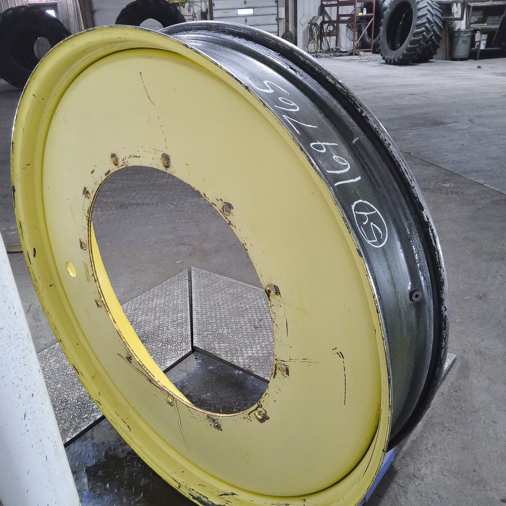 10"W x 54"D, John Deere Yellow 12-Hole Stub Disc , -3.38" Offset