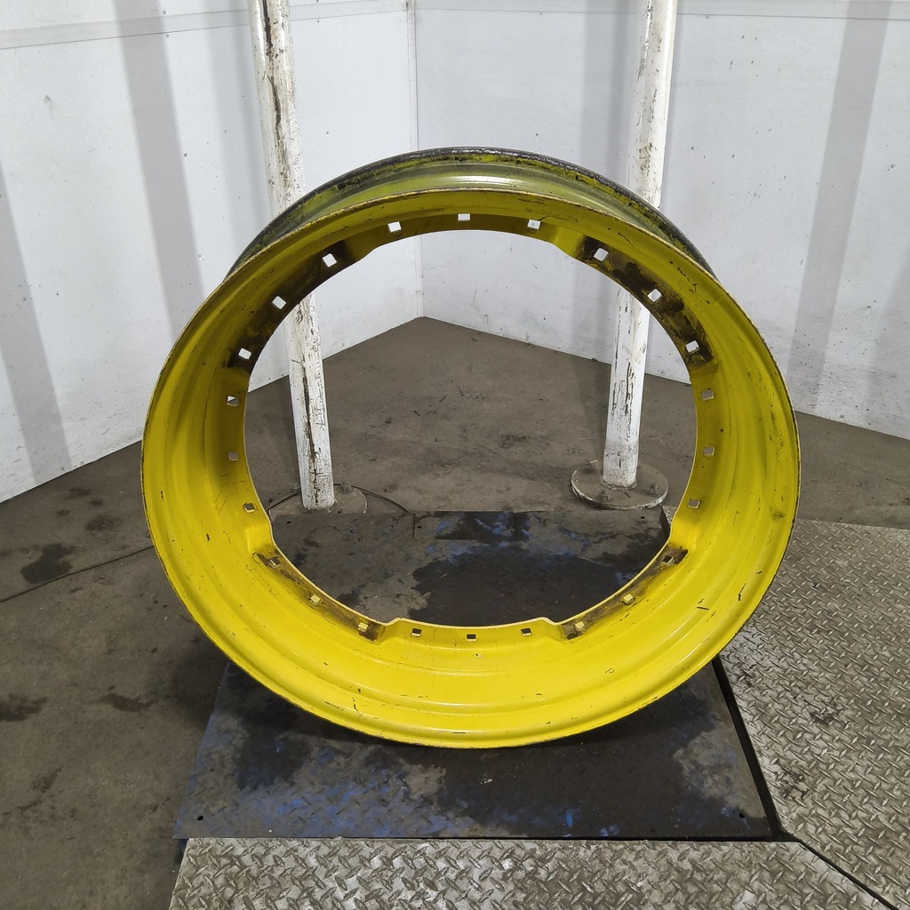 10"W x 38"D, John Deere Yellow 12-Hole Waffle Wheel (Groups of 3 bolts)
