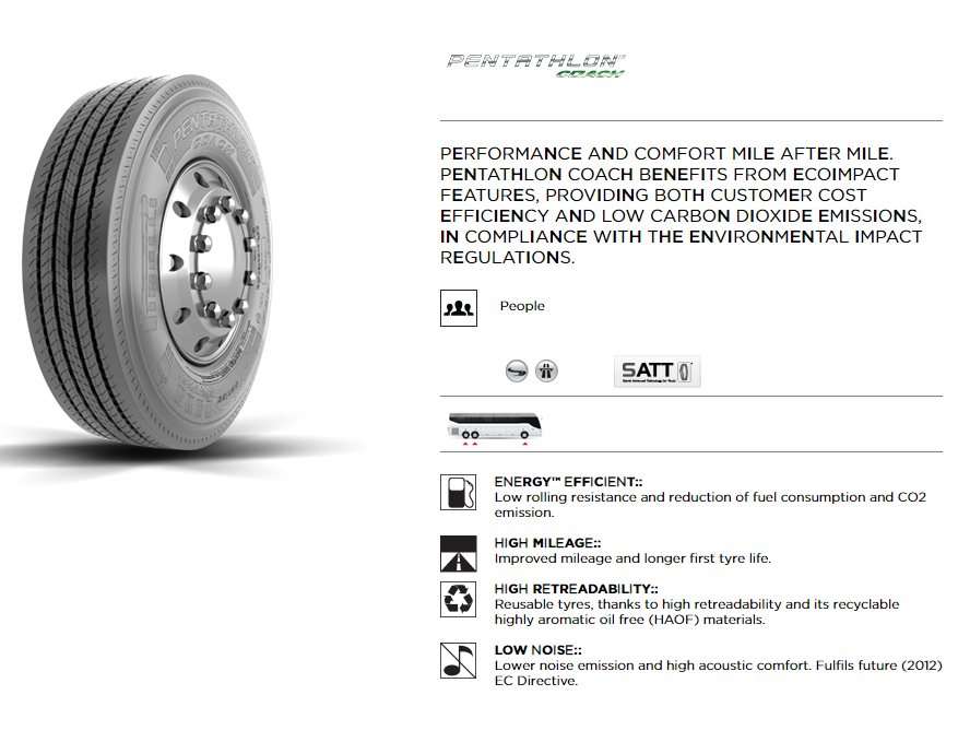 315/80R22.5 Pirelli Pentathalon A/P-C Commercial, J (18 Ply)