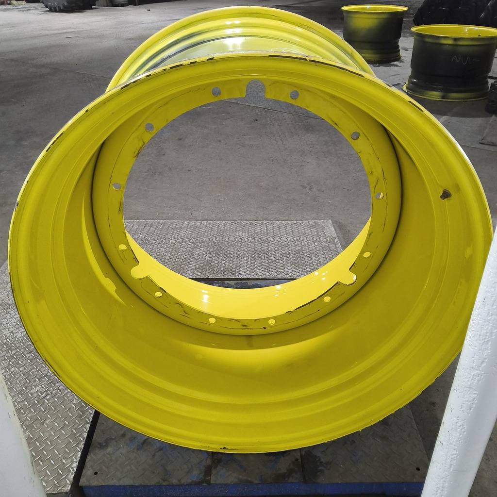 30"W x 42"D, John Deere Yellow 12-Hole Stub Disc , -0.75" Offset