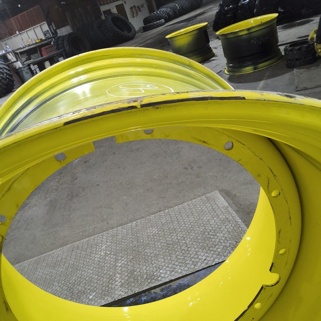 30"W x 42"D, John Deere Yellow 12-Hole Stub Disc , -0.75" Offset