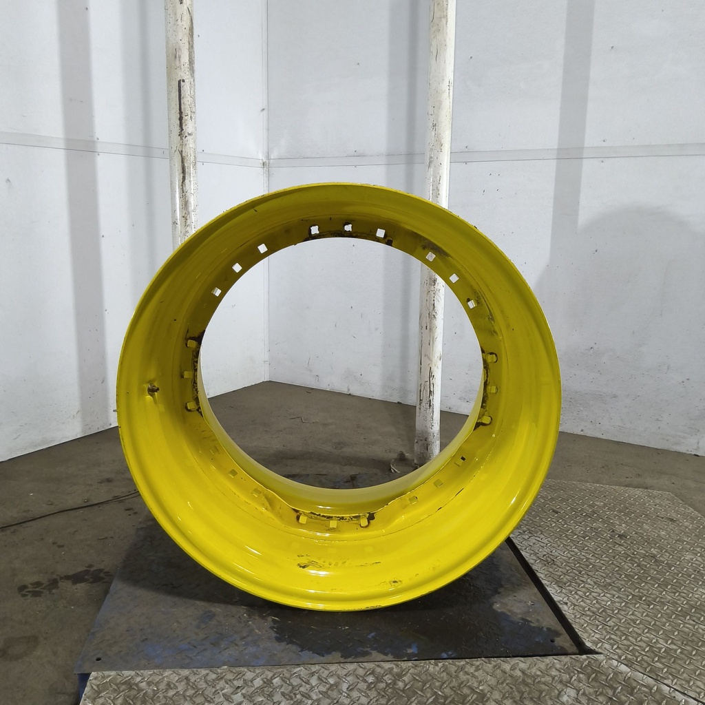 23"W x 34"D, John Deere Yellow 12-Hole Waffle Wheel (Groups of 3 bolts)