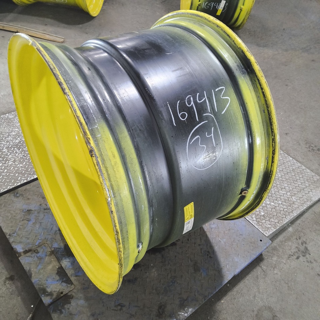 23"W x 34"D, John Deere Yellow 12-Hole Waffle Wheel (Groups of 3 bolts)
