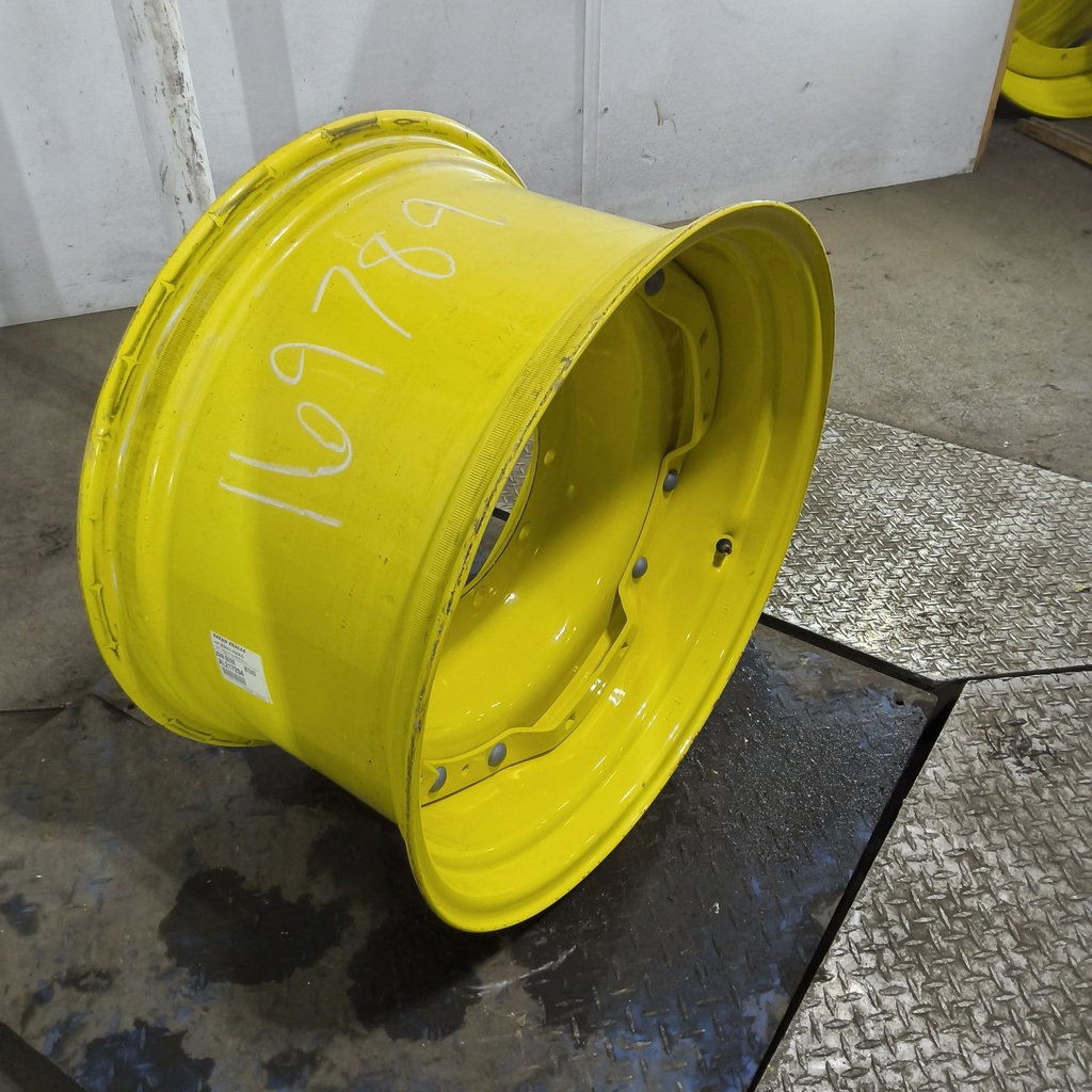 15"W x 28"D, John Deere Yellow 8-Hole Waffle Wheel (Groups of 2 Bolts)