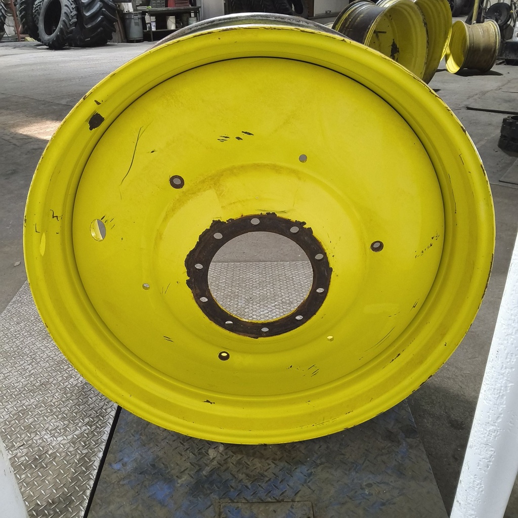 20"W x 46"D, John Deere Yellow 10-Hole Formed Plate , -11.62" Offset