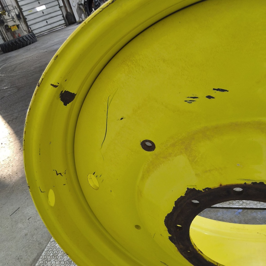 20"W x 46"D, John Deere Yellow 10-Hole Formed Plate , -11.62" Offset
