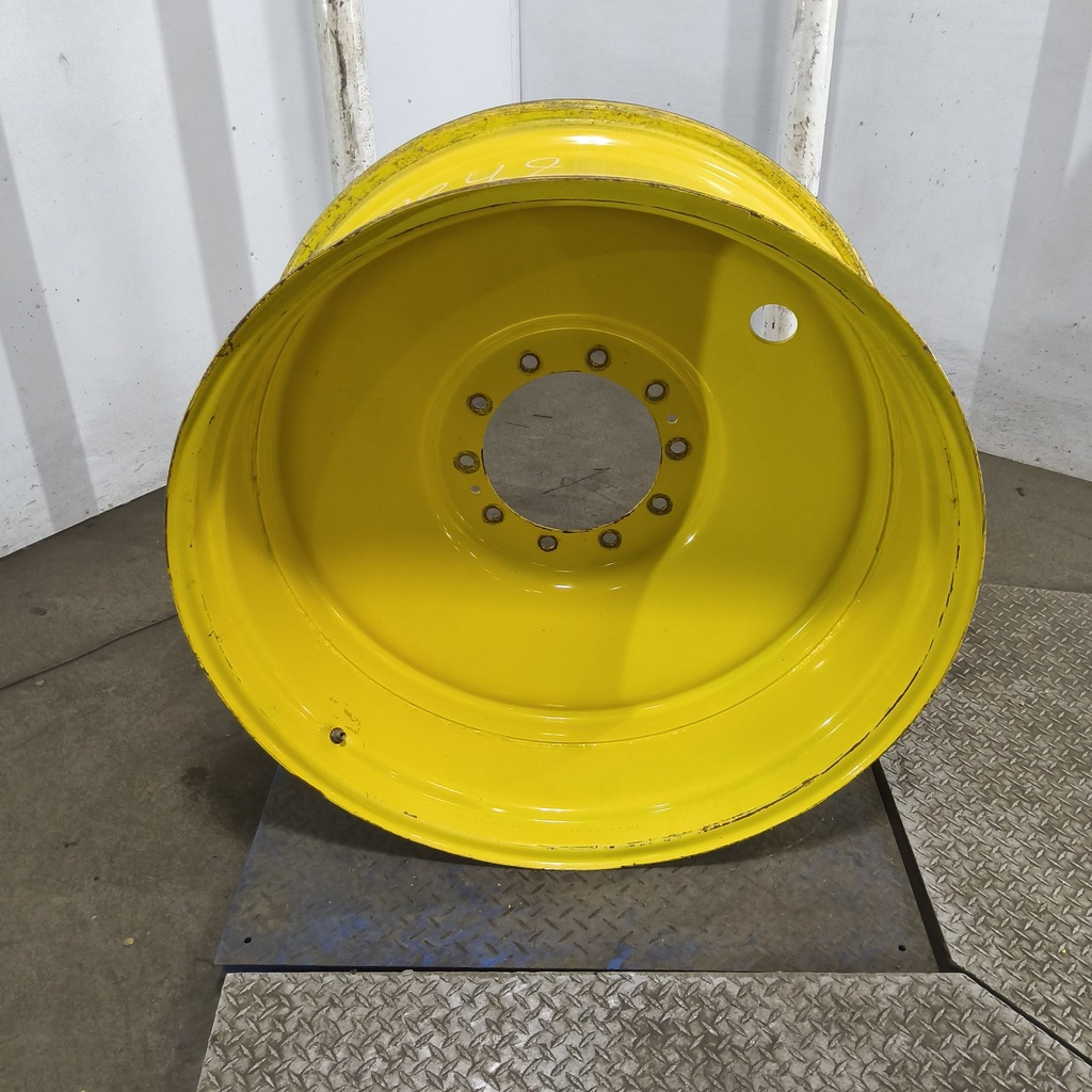 16"W x 38"D, John Deere Yellow 10-Hole Formed Plate , -6.62" Offset